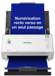 Scanner professionnel recto verso Epson WorkForce DS-410 avec chargeur automatique de 50 feuilles